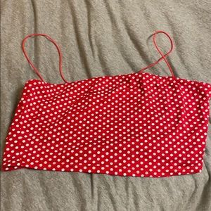 Polka dot crop top